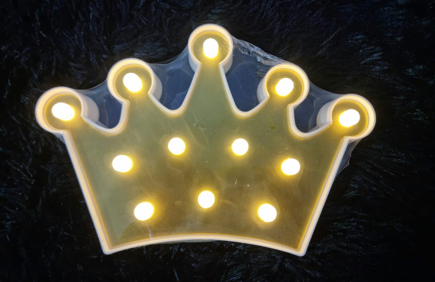 FIGURA LED - CORONA 5 PUNTAS DORADO