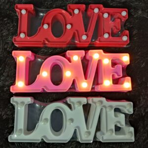 Figuras led Love Rojo/ Rosado / Blanco